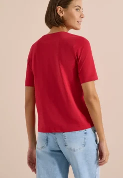 Basic T-Shirt mit Kurzarm und V-Neck