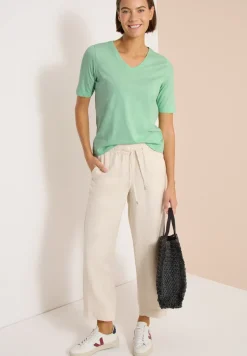 Basic T-Shirt mit Kurzarm und V-Neck