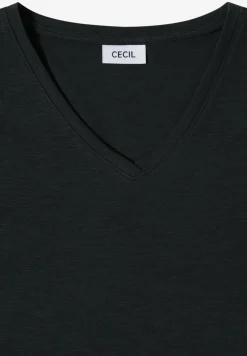 Basic T-Shirt mit Kurzarm und V-Neck