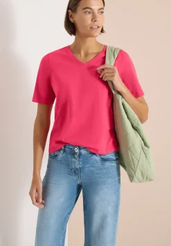 Basic T-Shirt mit Kurzarm und V-Neck