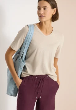 Basic T-Shirt mit Kurzarm und V-Neck