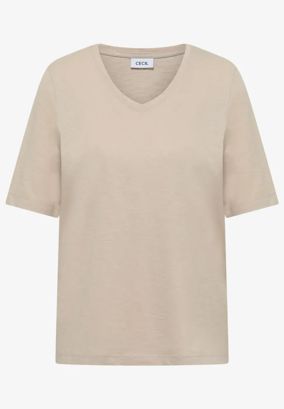 Basic T-Shirt mit Kurzarm und V-Neck