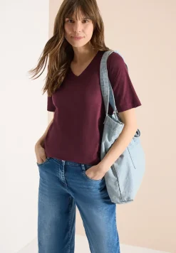 Basic T-Shirt mit Kurzarm und V-Neck