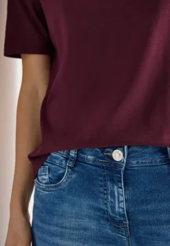 Basic T-Shirt mit Kurzarm und V-Neck