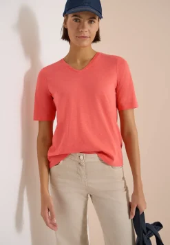 Basic T-Shirt mit Kurzarm und V-Neck