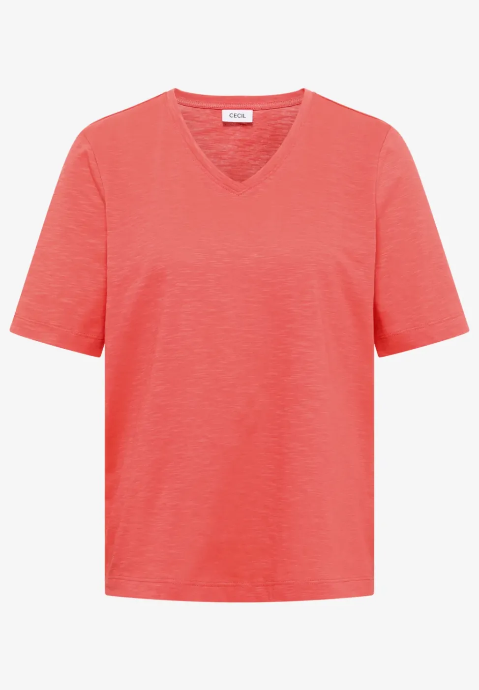 Basic T-Shirt mit Kurzarm und V-Neck