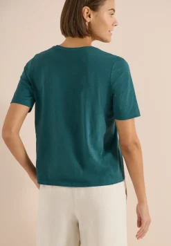 Basic T-Shirt mit Kurzarm und V-Neck
