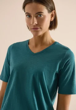 Basic T-Shirt mit Kurzarm und V-Neck