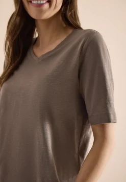 Basic T-Shirt mit Kurzarm und V-Neck