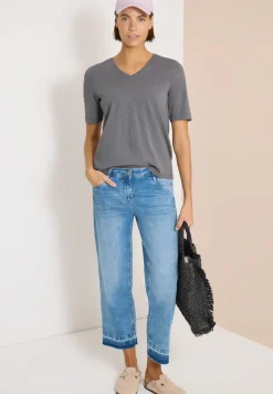 Basic T-Shirt mit Kurzarm und V-Neck
