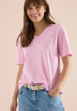 Basic T-Shirt mit Kurzarm und V-Neck