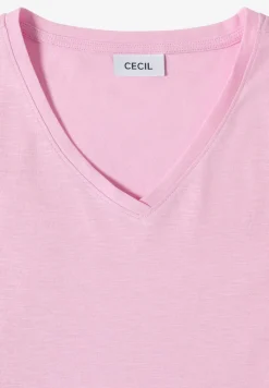 Basic T-Shirt mit Kurzarm und V-Neck