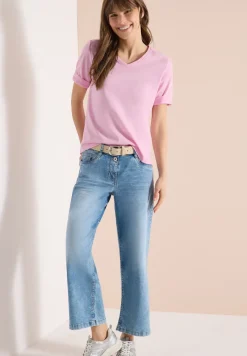 Basic T-Shirt mit Kurzarm und V-Neck