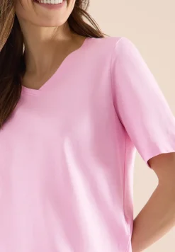 Basic T-Shirt mit Kurzarm und V-Neck