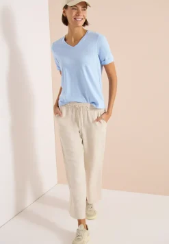 Basic T-Shirt mit Kurzarm und V-Neck