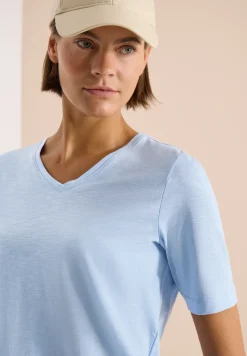 Basic T-Shirt mit Kurzarm und V-Neck
