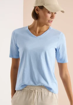 Basic T-Shirt mit Kurzarm und V-Neck