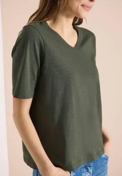 Basic T-Shirt mit Kurzarm und V-Neck
