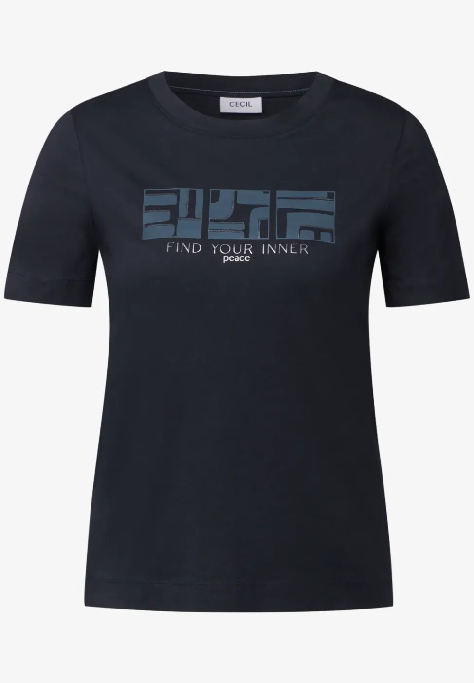 Basic T-Shirt mit Print