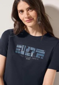 Basic T-Shirt mit Print