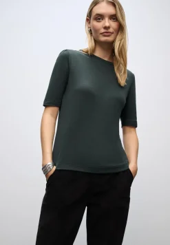 Basic T-Shirt mit Raffung