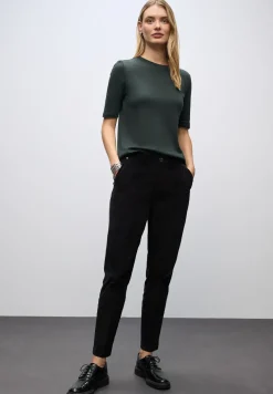 Basic T-Shirt mit Raffung