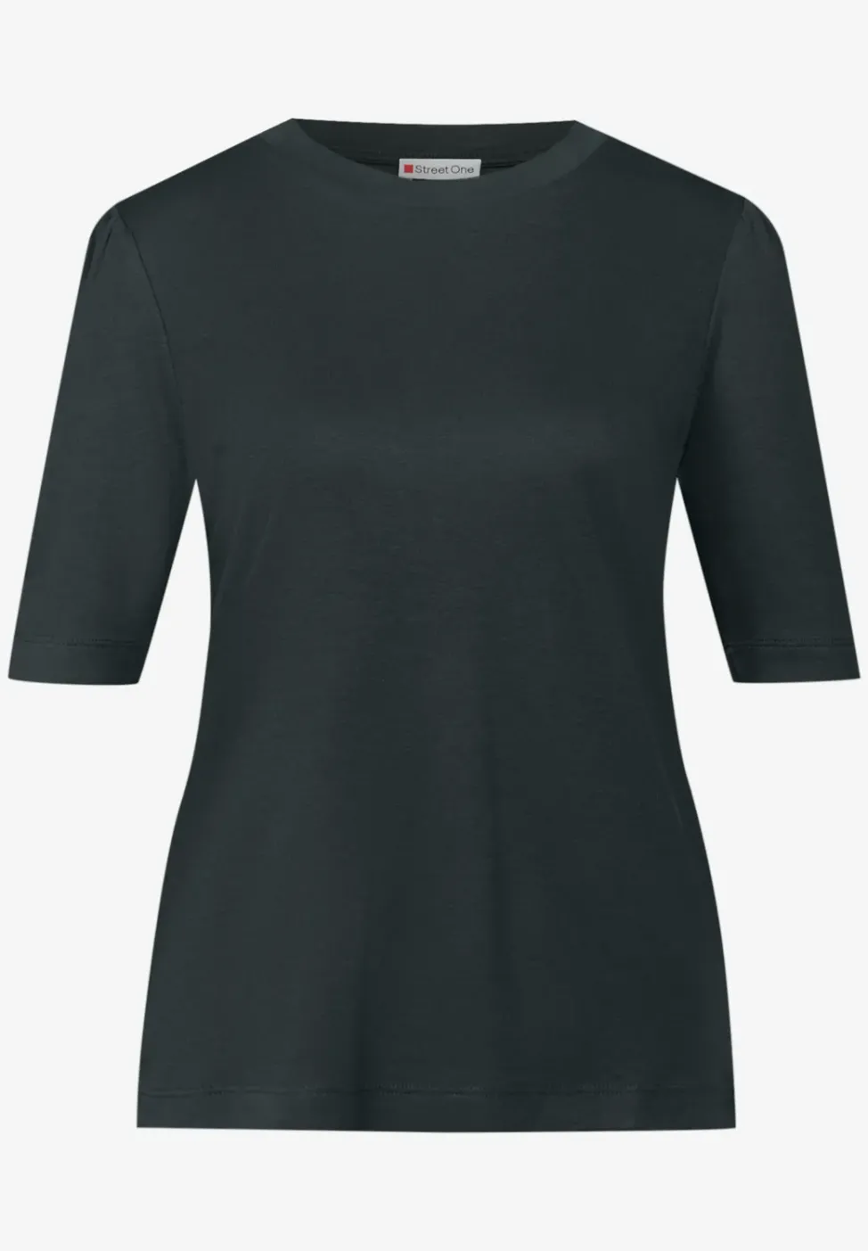 Basic T-Shirt mit Raffung