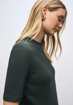 Basic T-Shirt mit Raffung