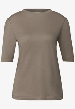 Basic T-Shirt mit Raffung