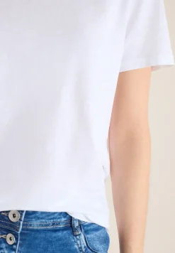 Basic T-Shirt mit Rundhals in Unifarbe