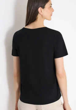 Basic T-Shirt mit Rundhals in Unifarbe