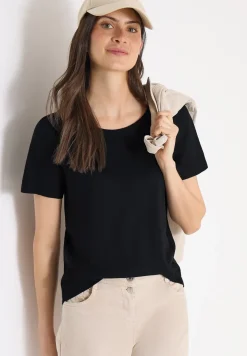 Basic T-Shirt mit Rundhals in Unifarbe