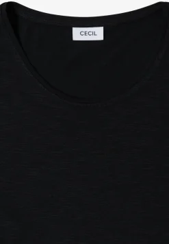 Basic T-Shirt mit Rundhals in Unifarbe