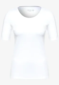 Basic T-Shirt mit Rundhals in Unifarbe