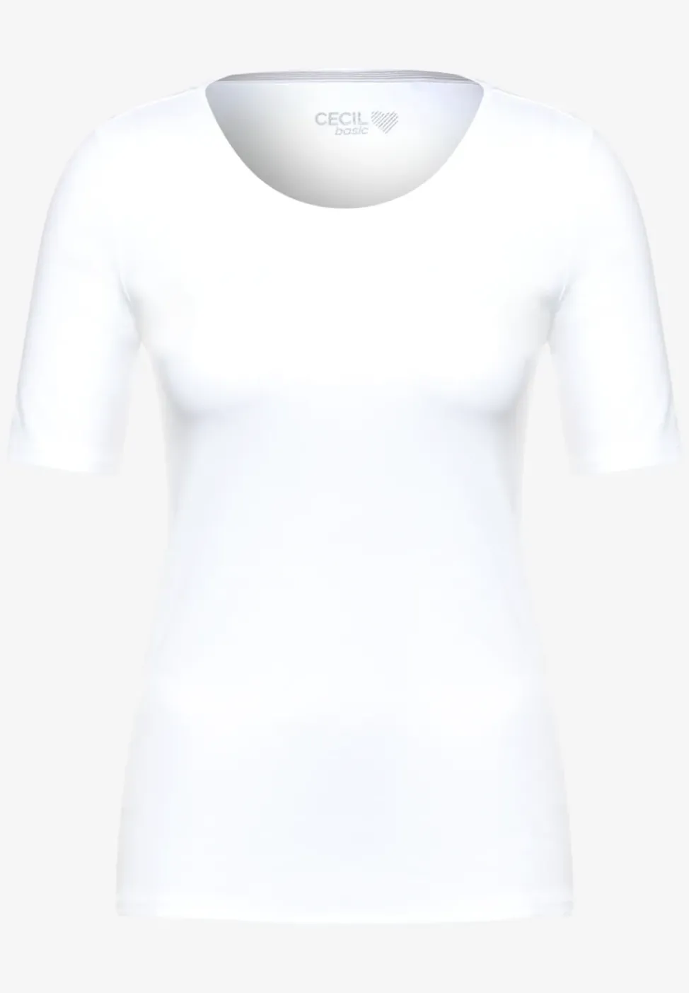 Basic T-Shirt mit Rundhals in Unifarbe