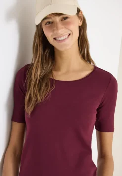 Basic T-Shirt mit Rundhals in Unifarbe