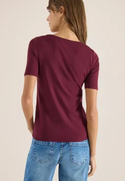 Basic T-Shirt mit Rundhals in Unifarbe