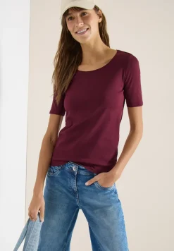 Basic T-Shirt mit Rundhals in Unifarbe