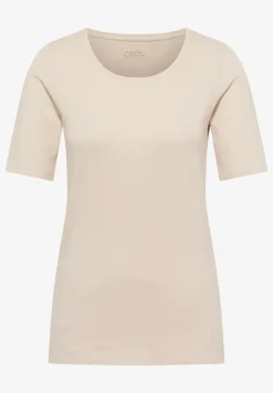 Basic T-Shirt mit Rundhals in Unifarbe
