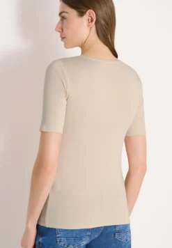 Basic T-Shirt mit Rundhals in Unifarbe