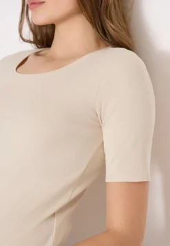 Basic T-Shirt mit Rundhals in Unifarbe