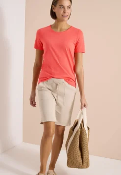 Basic T-Shirt mit Rundhals in Unifarbe