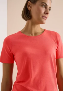 Basic T-Shirt mit Rundhals in Unifarbe