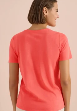 Basic T-Shirt mit Rundhals in Unifarbe