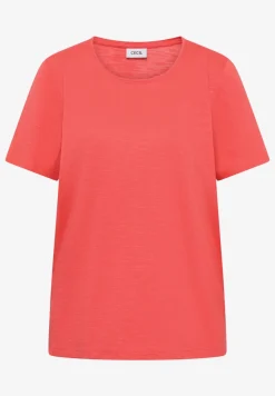 Basic T-Shirt mit Rundhals in Unifarbe