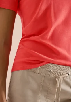 Basic T-Shirt mit Rundhals in Unifarbe