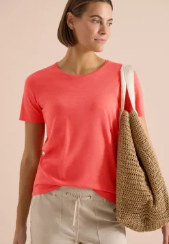Basic T-Shirt mit Rundhals in Unifarbe