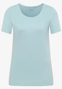 Basic T-Shirt mit Rundhals in Unifarbe