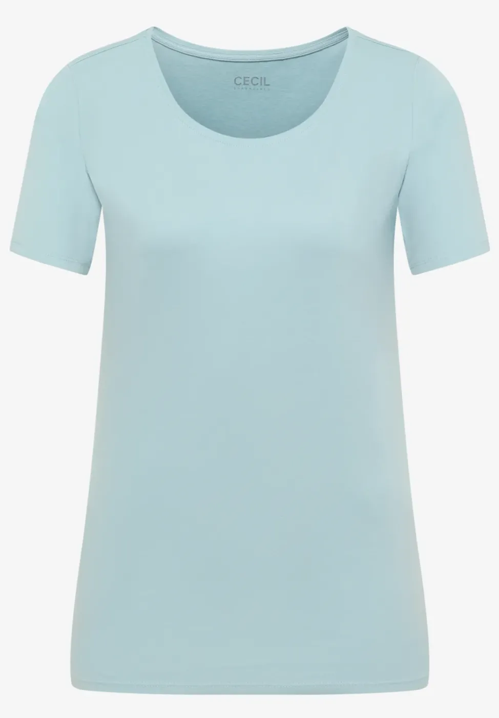 Basic T-Shirt mit Rundhals in Unifarbe