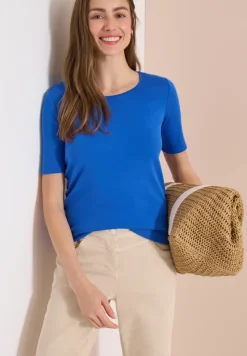 Basic T-Shirt mit Rundhals in Unifarbe